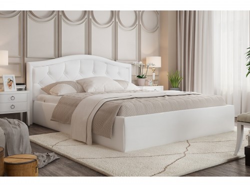 Кровать Стелла белая с подъемным механизмом