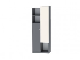 Шкаф 2-х дверный Клео ШК-2 графит-миндаль