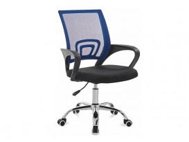 Кресло офисное ОС-9030 хром черный-синий