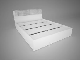 Кровать 1,4 Соренто Белый-МДФ Рамбла ШхВхГ 1440х850х2052 мм