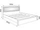 Кровать 1600 с настилом и мягкой спинкой Беатрис М09 ШхВхГ 1654х900х2040 мм