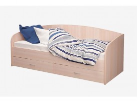 Кровать 800 Соло-Софа 1 с ящиками дуб млечный