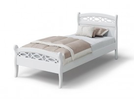 Кровать Натали 900 массив белый