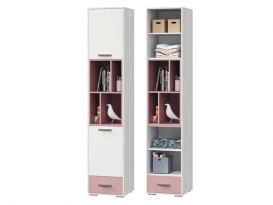 Шкаф для книг с 2 дверками и 1 ящиком Лило