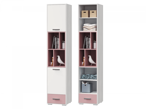 Шкаф для книг с 2 дверками и 1 ящиком Лило